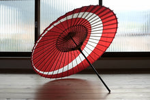 画像をギャラリービューアに読み込む, 小蛇の目傘【三日月 赤】 - 和傘CASA