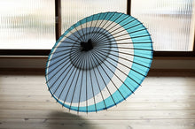 画像をギャラリービューアに読み込む, 小蛇の目傘【三日月 水色×ターコイズ】 - 和傘CASA