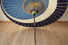 画像をギャラリービューアに読み込む, 小蛇の目傘【三日月 青×紺】 - 和傘CASA