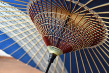 画像をギャラリービューアに読み込む, 蛇の目傘【縞帯 青×格子模様】