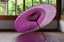 画像をギャラリービューアに読み込む, 蛇の目傘【月奴 赤紫×菱菊】