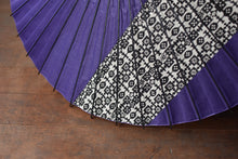 画像をギャラリービューアに読み込む, 日傘【縞帯 紫×格子模様】