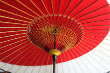 画像をギャラリービューアに読み込む, 蛇の目傘【月奴 赤×七夕】(軒黒)(木柄)