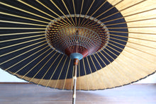 画像をギャラリービューアに読み込む, 蛇の目傘【月奴 黒×柿渋鉄】(竹柄)