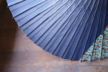 画像をギャラリービューアに読み込む, 蛇の目傘【縞帯 紺×水玉格子】