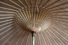 画像をギャラリービューアに読み込む, 日傘【網代 柿渋染(黒柿)】(ベージュ)(女竹)