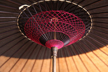 画像をギャラリービューアに読み込む, 日傘【月奴 黒×柿渋鉄】(マゼンタ)(継柄)