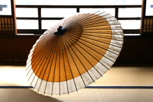 Load image into Gallery viewer, Janome Umbrella 【Kakishibu (black persimmon) × white gofun】 (gray)