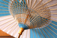 将图片加载到图库查看器,日傘【透かし文様「矢羽根」×水色】