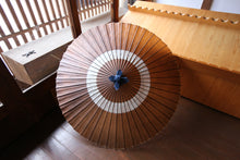 将图片加载到图库查看器,蛇の目傘【中張 柿渋染(黒柿)×白胡粉】 (女竹)