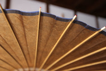 将图片加载到图库查看器,蛇の目傘【柿渋染(黒柿)】(ブルー)(女竹)