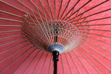 Cargar imagen en el visor de la galería, 日傘【桃色】(木柄カシュ―漆)