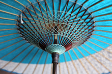 画像をギャラリービューアに読み込む, 日傘【月奴 ターコイズ×白花青】