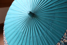 画像をギャラリービューアに読み込む, 日傘【月奴 ターコイズ×白花青】