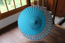 画像をギャラリービューアに読み込む, 日傘【月奴 ターコイズ×白花青】