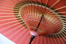 画像をギャラリービューアに読み込む, 蛇の目傘【中張 ピンク×黒柿】