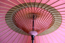 画像をギャラリービューアに読み込む, 蛇の目傘【中張 ピンク×黒柿】