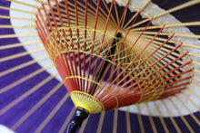 画像をギャラリービューアに読み込む, 蛇の目傘【中張 紫×白胡粉】