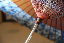 画像をギャラリービューアに読み込む, 蛇の目傘【助六 ギャラクシー×柿渋(赤骨)】(女竹) - 和傘CASA