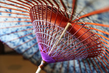 画像をギャラリービューアに読み込む, 蛇の目傘【ギャラクシー(赤骨)】 (女竹) - 和傘CASA