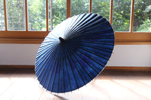 Cargar imagen en el visor de la galería, Sombrilla [Doble colgante azul marino x pliegue teñido (azul)