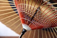 画像をギャラリービューアに読み込む, 蛇の目傘【中張 柿渋染(黒柿)×藍】