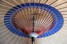 画像をギャラリービューアに読み込む, 蛇の目傘【中張 柿渋染(黒柿)×藍】