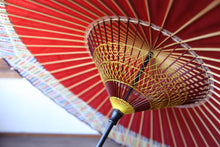 画像をギャラリービューアに読み込む, 蛇の目傘【軒奴 赤×短冊】