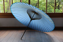 画像をギャラリービューアに読み込む, 蛇の目傘【縞帯 水色×青格子】
