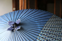 画像をギャラリービューアに読み込む, 蛇の目傘【縞帯 水色×青格子】