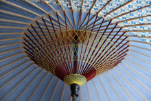 画像をギャラリービューアに読み込む, 蛇の目傘【縞帯 水色×青格子】