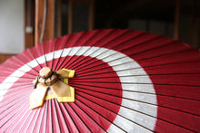 画像をギャラリービューアに読み込む, 蛇の目傘【中張 赤×白】