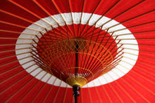 画像をギャラリービューアに読み込む, 蛇の目傘【中張 赤×白】