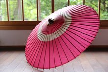 画像をギャラリービューアに読み込む, 蛇の目傘【中張 ピンク×白】