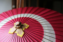 画像をギャラリービューアに読み込む, 蛇の目傘【中張 ピンク×白】