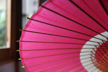 画像をギャラリービューアに読み込む, 蛇の目傘【中張 ピンク×白】