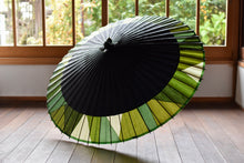 画像をギャラリービューアに読み込む, 蛇の目傘【軒奴 黒×切継(緑)】