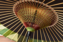 画像をギャラリービューアに読み込む, 蛇の目傘【軒奴 黒×切継(緑)】