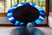 画像をギャラリービューアに読み込む, 蛇の目傘【軒奴 黒×切継(青)】