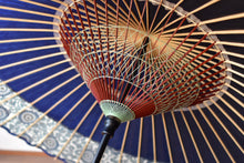 画像をギャラリービューアに読み込む, 蛇の目傘【軒奴 紺×菊唐草】