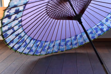 画像をギャラリービューアに読み込む, 蛇の目傘【軒奴 ラベンダー×あじさい】