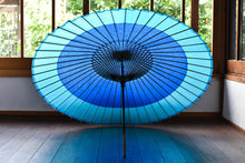 画像をギャラリービューアに読み込む, 蛇の目傘【軒奴 青×ターコイズ】