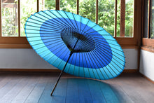 画像をギャラリービューアに読み込む, 蛇の目傘【軒奴 青×ターコイズ】