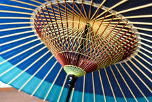 画像をギャラリービューアに読み込む, 蛇の目傘【軒奴 青×ターコイズ】