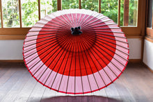 画像をギャラリービューアに読み込む, 蛇の目傘【軒奴 赤×よろけ縞】
