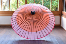 画像をギャラリービューアに読み込む, 蛇の目傘【軒奴 橙×よろけ縞】