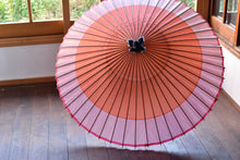 画像をギャラリービューアに読み込む, 蛇の目傘【軒奴 橙×よろけ縞】