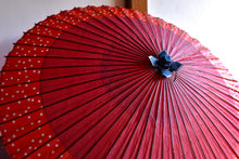 画像をギャラリービューアに読み込む, 蛇の目傘【軒奴 赤×水玉】