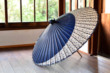 将图片加载到图库查看器,蛇の目傘【月奴 紺×水玉】 - 和傘CASA