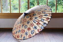 将图片加载到图库查看器,蛇の目傘【四君子サーモンピンク(軒紺)】 - 和傘CASA